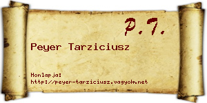 Peyer Tarziciusz névjegykártya